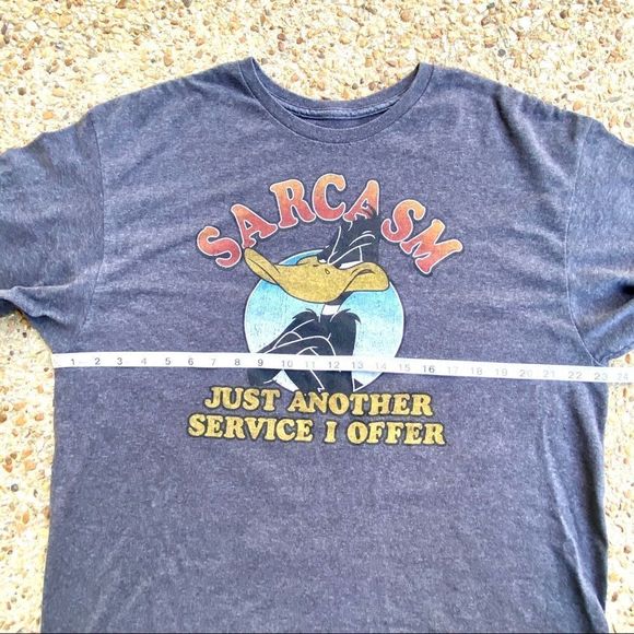 Looney Tunes Daffy Duck Sarcasm Shirt XL - Picture 6 of 7